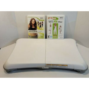 Nintendo Wii Balance Board With Wii Fit Plus & Jullian Michaels Bundle Lot
